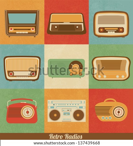 Retro Radio Icons