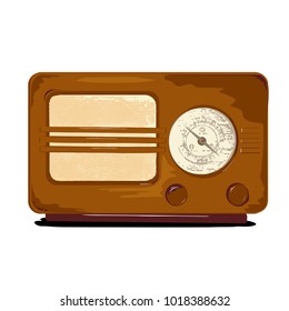 retro radio illustration