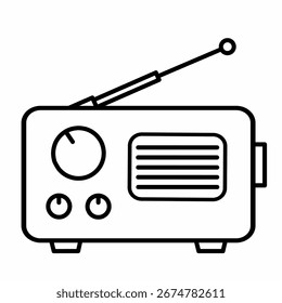 Ícone de Linha de Rádio Retrô