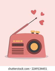  Retro radio and Music Love Song