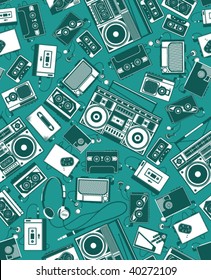 Retro Radio Music Pattern