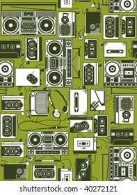 Retro Radio music Pattern