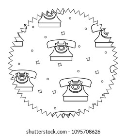 retro radio pattern design