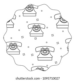 retro radio pattern design