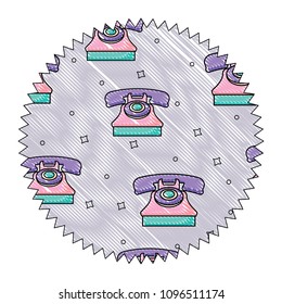 retro radio pattern design
