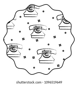 retro radio pattern design
