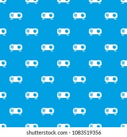 Retro radio pattern vector seamless blue repeat for any use
