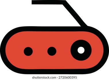 retro Reproductor de radio Diseño de Vector de dispositivo