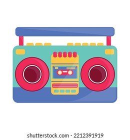 retro radio stereo icon isolated