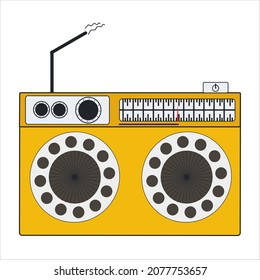 Retro Radio Technology Vector Design