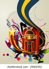 retro radio vector