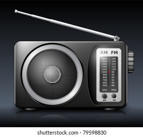 Retro radio, vector