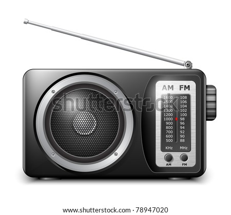 Retro radio, vector