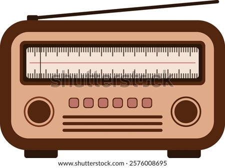 Retro radio vector graphics, FM Radio, World Radio Day February 13 