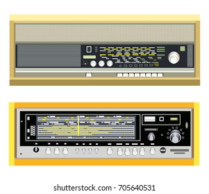retro radio vector high detailed illustration