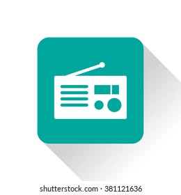 retro radio vector icon