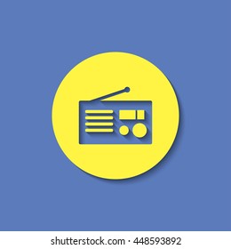 retro radio vector icon
