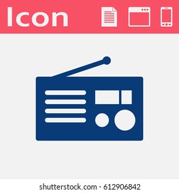 retro radio vector icon