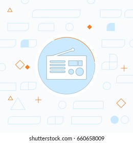 retro radio vector icon
