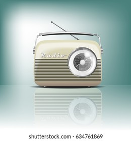 Retro Radio. vector illustartion