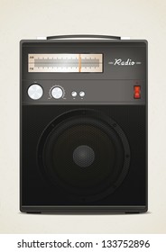 Retro radio. Vector illustration