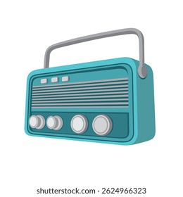 retro radio vector illustration flat design
