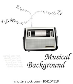 The retro radio.Musical background