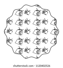 Retro radios pattern