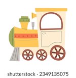 Retro Railroad Train Vector Illustration