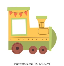 Retro Railroad Train Vector Illustration