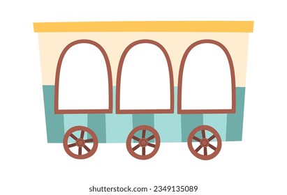 Ilustración de vectores de vagón de ferrocarril retro