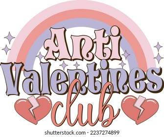 Club Retro Rainbow Anti Valentines 