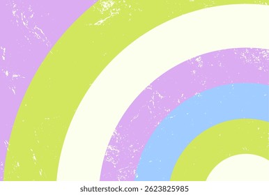 Retro Rainbow Arcs with Textured Effect