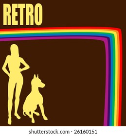 Retro Rainbow Background