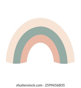 Retro rainbow clipart, groovy rainbow, hand drawn retro objects. Vector illustration in flat style