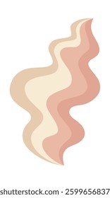 Retro rainbow clipart, groovy rainbow, hand drawn retro objects. Vector illustration in flat style