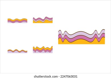 Retro Rainbow Footer Design Background