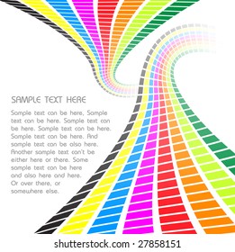 Retro-Regenbogenwellen aus bunten Quadraten