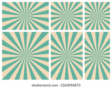 Retro rays banner vector illustration isolated on white
