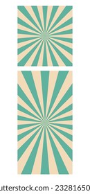 Retro rays banner vector illustration isolated on white