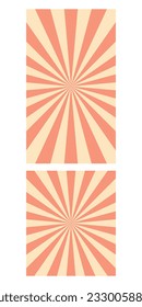 Retro rays banner vector illustration isolated on white