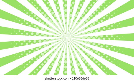 Retro rays comic background. Halftone pop art style