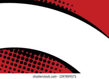 Retro rays comic. red gradient halftone background. pop art style. vector .