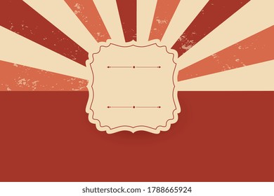 retro rays sunburst background in classic colors design