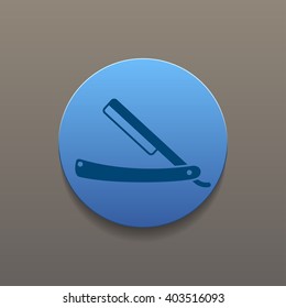 retro razor icon. Flat design style eps 10