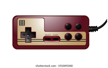 Retro realistic old school gamepad.  eps10.