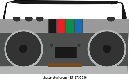 Retro record player vector illustration