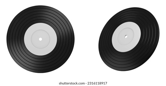 retro record song for dj and music 3d set