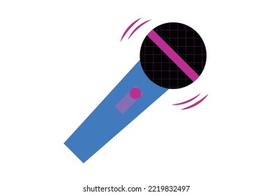 Retro recording microphone vector illustration


