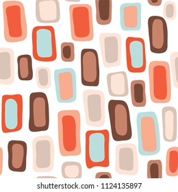 Retro Rectangles, Random Seamless Vector Pattern, Hand Drawn Geometric Illustration for Birthday Invitations, Scrapbooking, Summer Fashion Prints, Vintage Style Wallpaper & Pretty Web Stationery